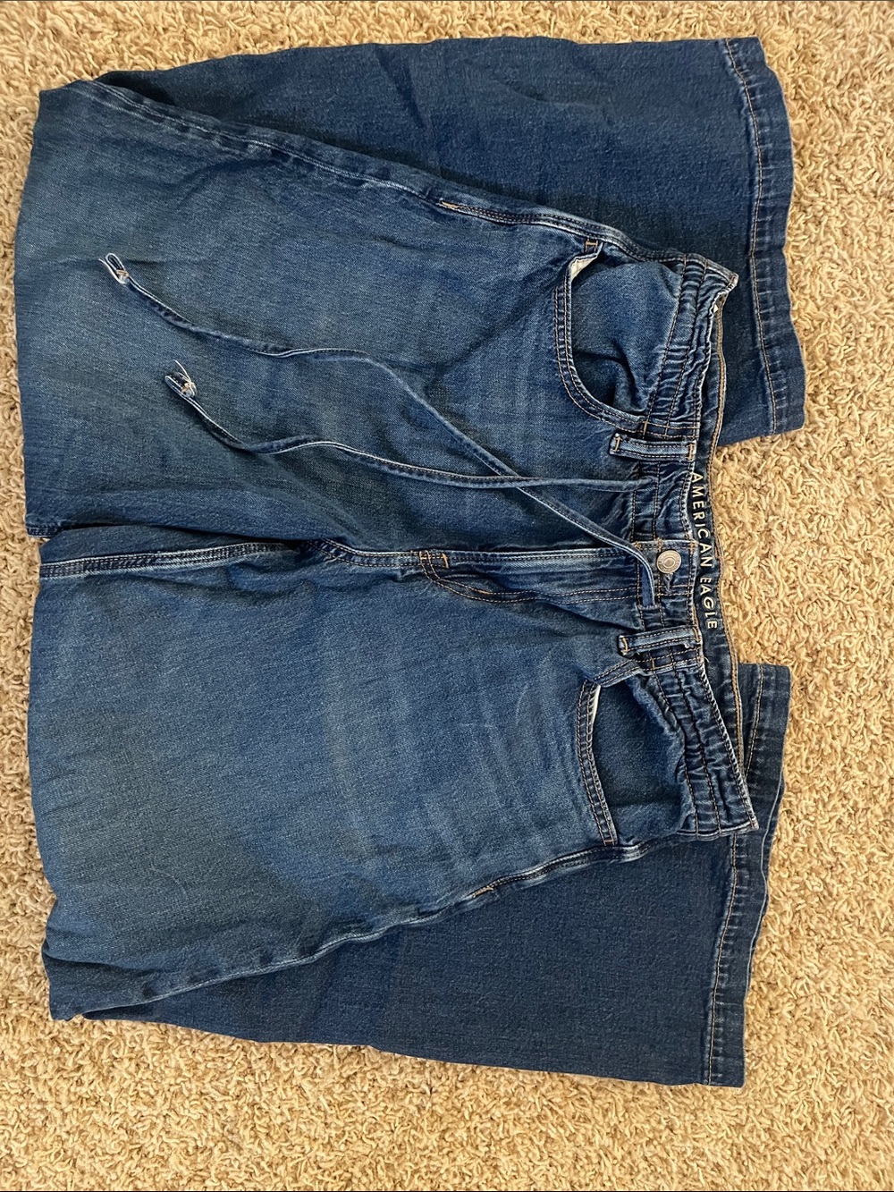 American Eagle Outfitters Women’s Dark Blue Denim Pull-On Skirt